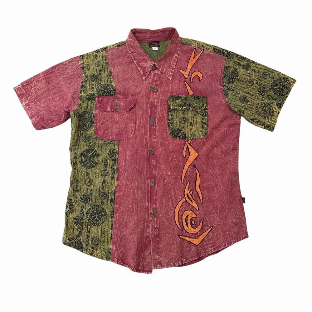 Vintage Rising International Men’s Shirt Size M, Made In Nepal, Boho Festival